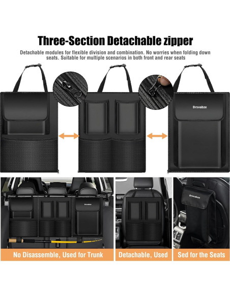 Organizador de Maletero Desmontable Drsvabze 3 Zonas Impermeable Organizador de Maletero Desmontable Drsvabze 3 Zonas Impermeable