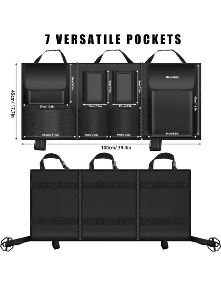 Organizador de Maletero Desmontable Drsvabze 3 Zonas Impermeable Organizador de Maletero Desmontable Drsvabze 3 Zonas Impermeable