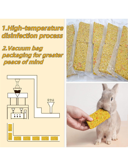 Galletas Crujientes para Conejos GREMBEB 10pcs Heno Timothy