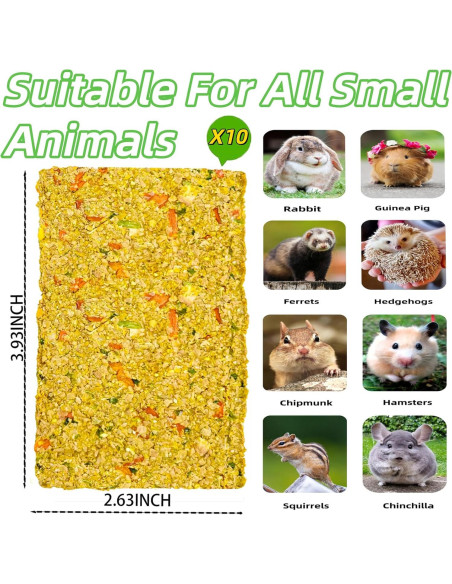 Galletas Crujientes para Conejos GREMBEB 10pcs Heno Timothy