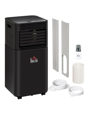 Aire Acondicionado Portátil HOMCOM 8000 BTU 4 en 1 Negro