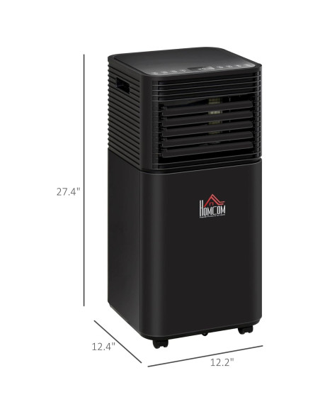 Aire Acondicionado Portátil HOMCOM 8000 BTU 4 en 1 Negro