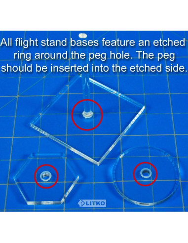 LITKO Soportes de Vuelo Circulares 27mm - Paquete de 10