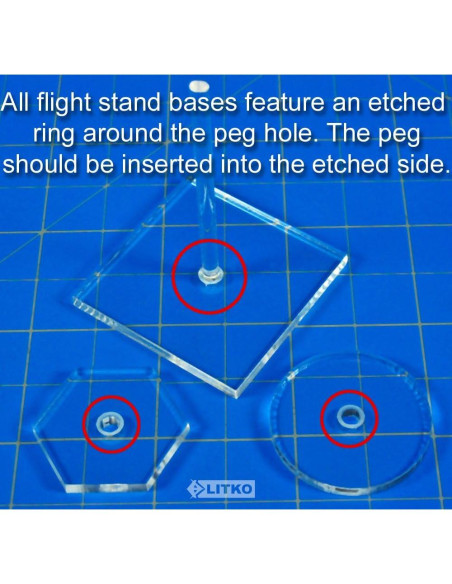 LITKO Soportes de Vuelo Circulares 27mm - Paquete de 10