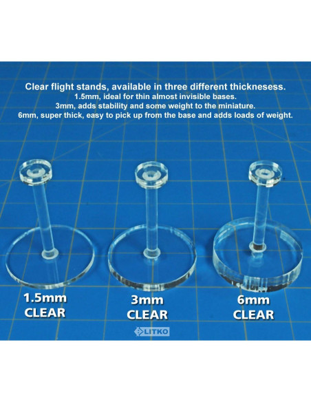 LITKO Soportes de Vuelo Circulares 27mm - Paquete de 10