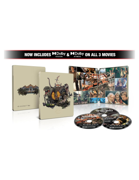 Trilogía Jurassic Park Edición Limitada Steelbook 4K Ultra HD