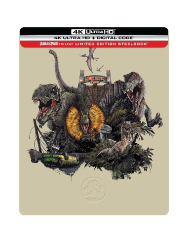 Trilogía Jurassic Park Edición Limitada Steelbook 4K Ultra HD