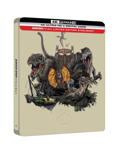 Trilogía Jurassic Park Edición Limitada Steelbook 4K Ultra HD