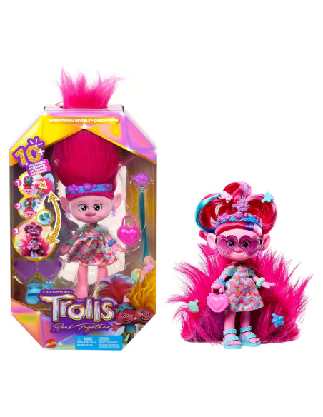 Muñeca de Moda Hairsational Reveals Reina Poppy Mattel 15 Accesorios