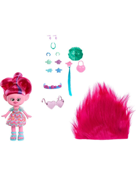 Muñeca de Moda Hairsational Reveals Reina Poppy Mattel 15 Accesorios