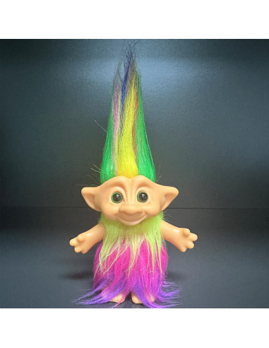 Set de 2 Muñecas Troll Vintage 19 cm Amarillo y Púrpura