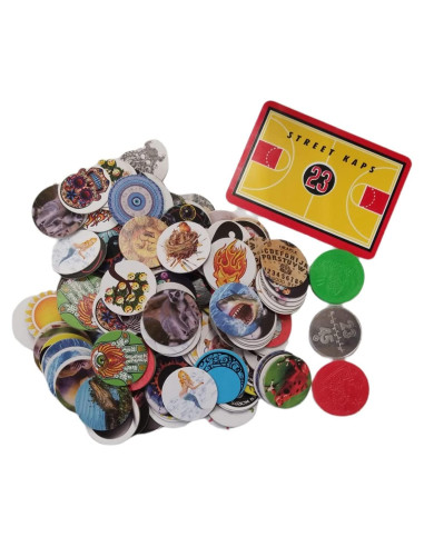 200 Tapas de Leche Pog Variadas + Tablero de Juego