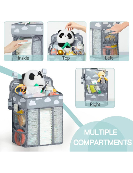 Organizador de Pañales Colgante QRZLP - Bolsa de Almacenamiento 50 Pañales Organizador de Pañales Colgante QRZLP - Bolsa de Almacenamiento 50 Pañales