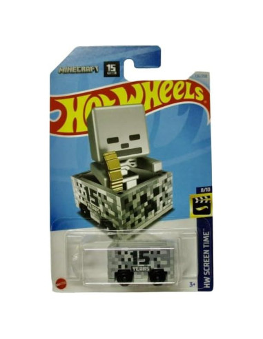 Hot Wheels Minecraft Minecart Coleccionable 7.6 cm Gris