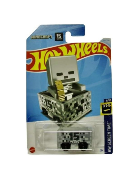 Hot Wheels Minecraft Minecart Coleccionable 7.6 cm Gris