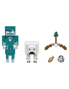 Figuras de Acción Minecraft Mattel 2 Pk, 8.26 cm, Oso Callejero y Polar