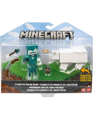 Figuras de Acción Minecraft Mattel 2 Pk, 8.26 cm, Oso Callejero y Polar