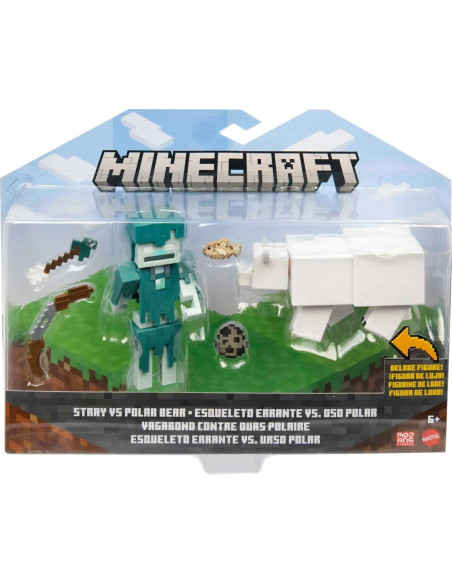 Figuras de Acción Minecraft Mattel 2 Pk, 8.26 cm, Oso Callejero y Polar