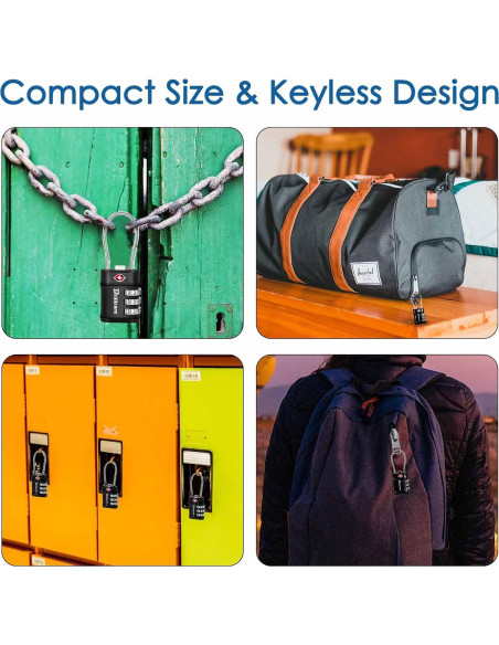 2 Candados de Equipaje Aprobados por TSA BRILLIRARE 3 Dígitos