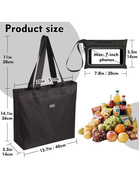 Bolsa de Compras Reutilizable AOTIAN 20L Resistente al Agua