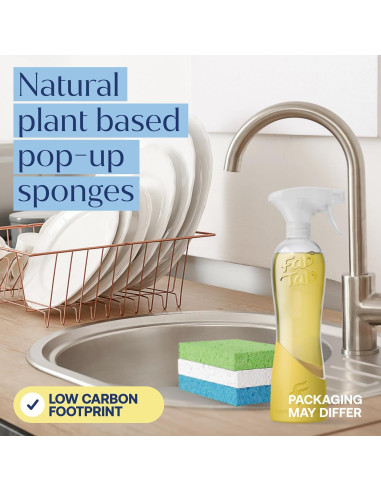Esponjas Pop-Up Fab Tab - 12 Esponjas de Celulosa Absorbentes