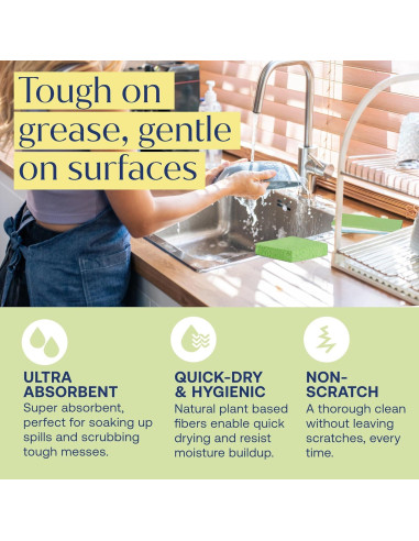 Esponjas Pop-Up Fab Tab - 12 Esponjas de Celulosa Absorbentes