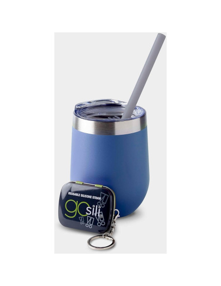 Pajitas de Silicona Reutilizables GoSili 20.32 cm Gris