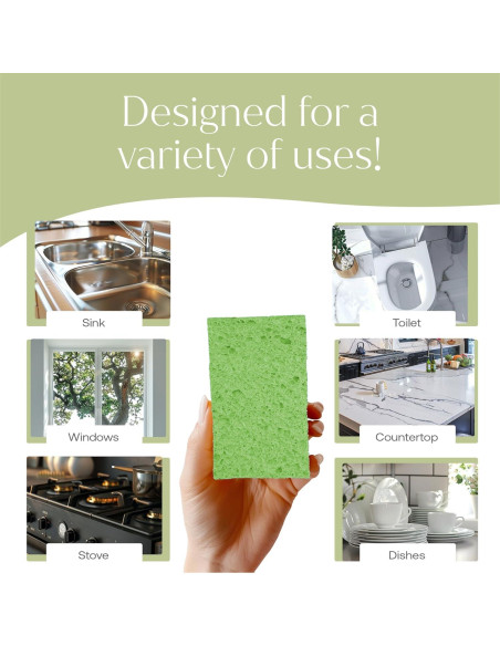 Esponjas Pop-Up Fab Tab - 12 Esponjas de Celulosa Absorbentes