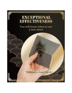 Papel Absorbente de Aceite DANABE - 100 Hojas de Carbón de Bambú 2