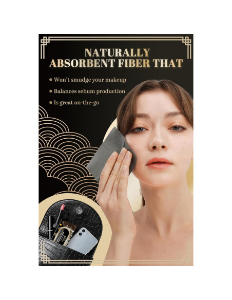 Papel Absorbente de Aceite DANABE - 100 Hojas de Carbón de Bambú