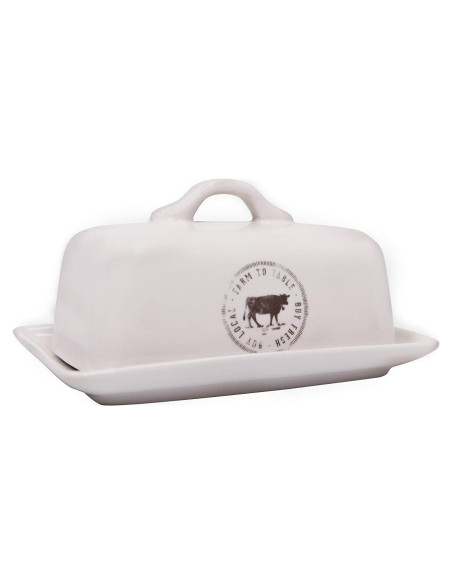 Plato de Mantequilla Cerámica Creative Co-Op 17.15x11.43cm