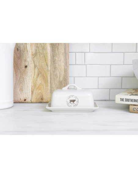 Plato de Mantequilla Cerámica Creative Co-Op 17.15x11.43cm