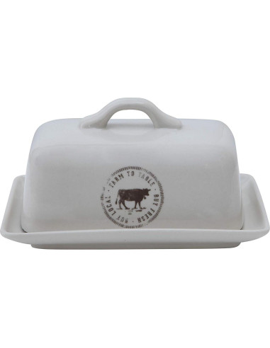 Plato de Mantequilla Cerámica Creative Co-Op 17.15x11.43cm