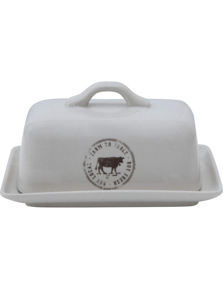 Plato de Mantequilla Cerámica Creative Co-Op 17.15x11.43cm