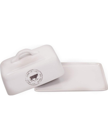 Plato de Mantequilla Cerámica Creative Co-Op 17.15x11.43cm