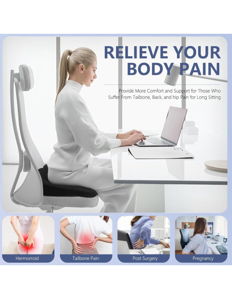 Cojín de Gel Tsmertor XL para Alivio de Ciática y Dolor