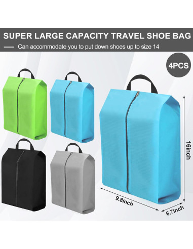 Bolsas de Zapatos Vivinin - 4 Piezas Portátiles Multifuncionales