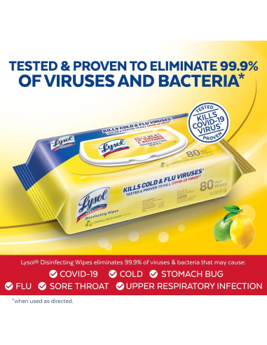 Toallitas Desinfectantes Lysol 320 Unidades Multi-Superficie