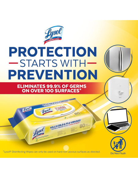 Toallitas Desinfectantes Lysol 320 Unidades Multi-Superficie