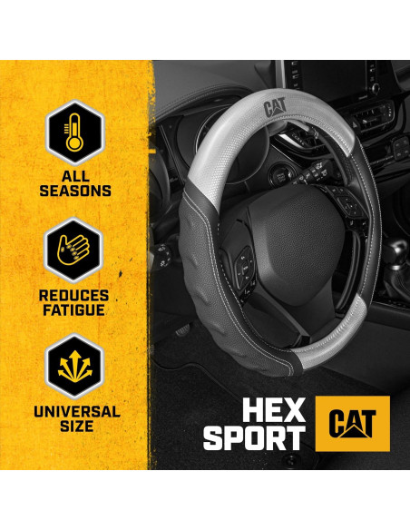 Cubierta de Volante CAT Gris HexSport 38.1 cm Estándar