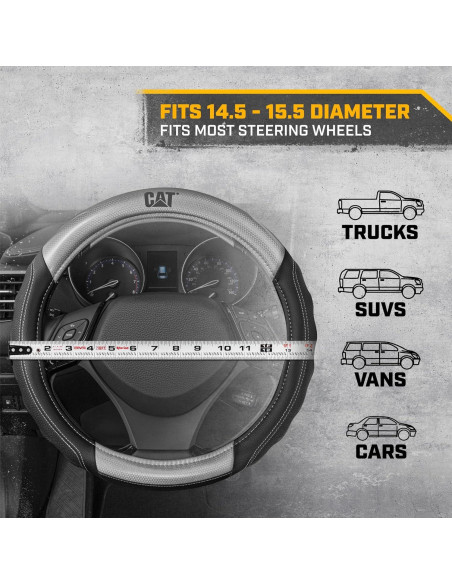 Cubierta de Volante CAT Gris HexSport 38.1 cm Estándar