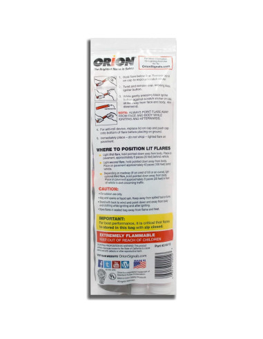 Flares de Seguridad Vial Orion - 3 Paquetes de Alta Visibilidad