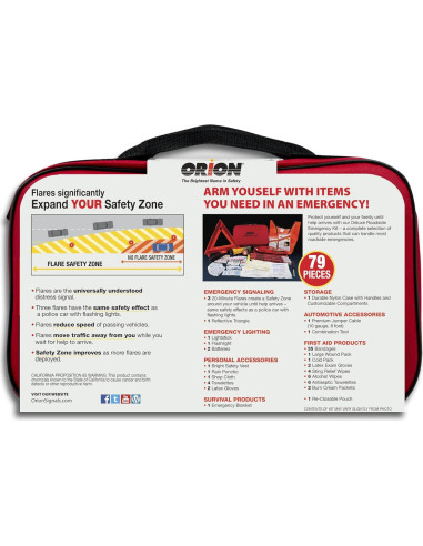 Kit de Emergencia en Carretera Deluxe Orion 8901 - 79 Piezas