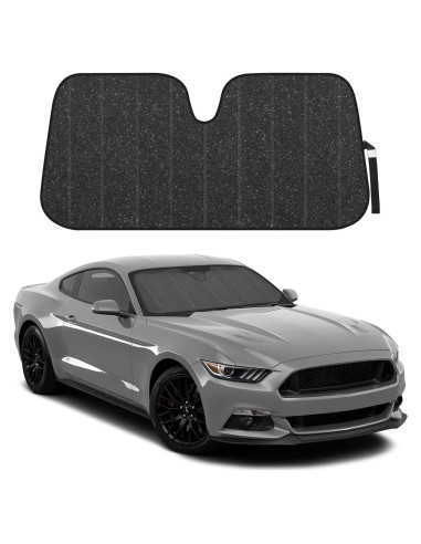 Protector Solar Parabrisas BDK AS-2511 147x69 cm Brillo Negro