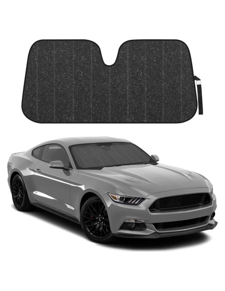 Protector Solar Parabrisas BDK AS-2511 147x69 cm Brillo Negro