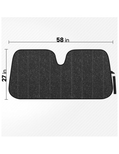 Protector Solar Parabrisas BDK AS-2511 147x69 cm Brillo Negro