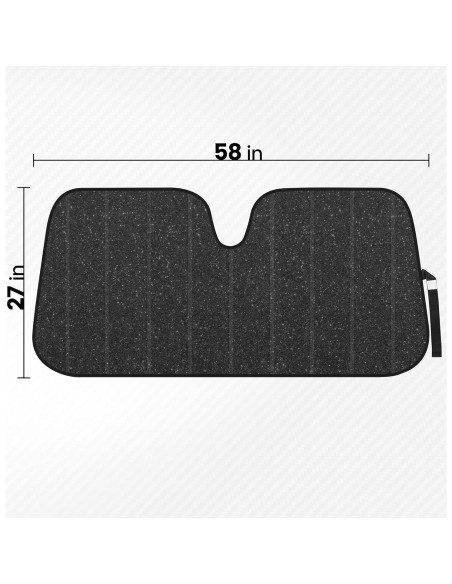 Protector Solar Parabrisas BDK AS-2511 147x69 cm Brillo Negro