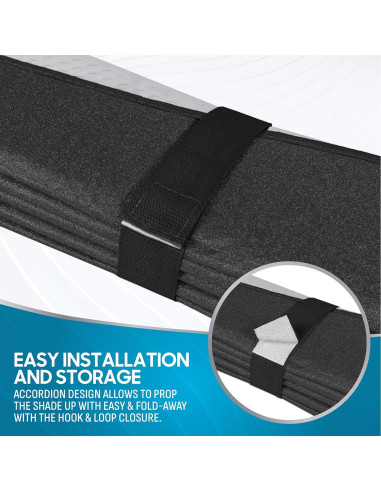 Protector Solar Parabrisas BDK AS-2511 147x69 cm Brillo Negro