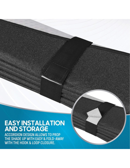 Protector Solar Parabrisas BDK AS-2511 147x69 cm Brillo Negro