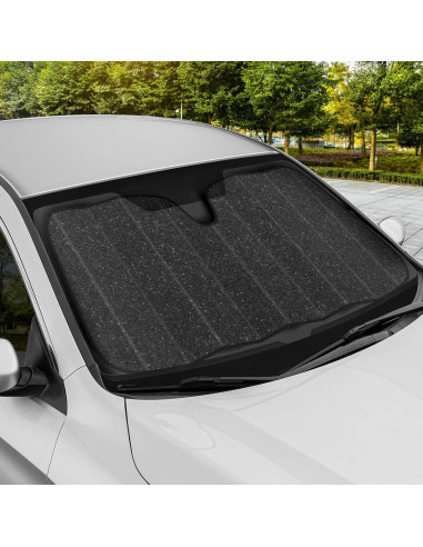 Protector Solar Parabrisas BDK AS-2511 147x69 cm Brillo Negro